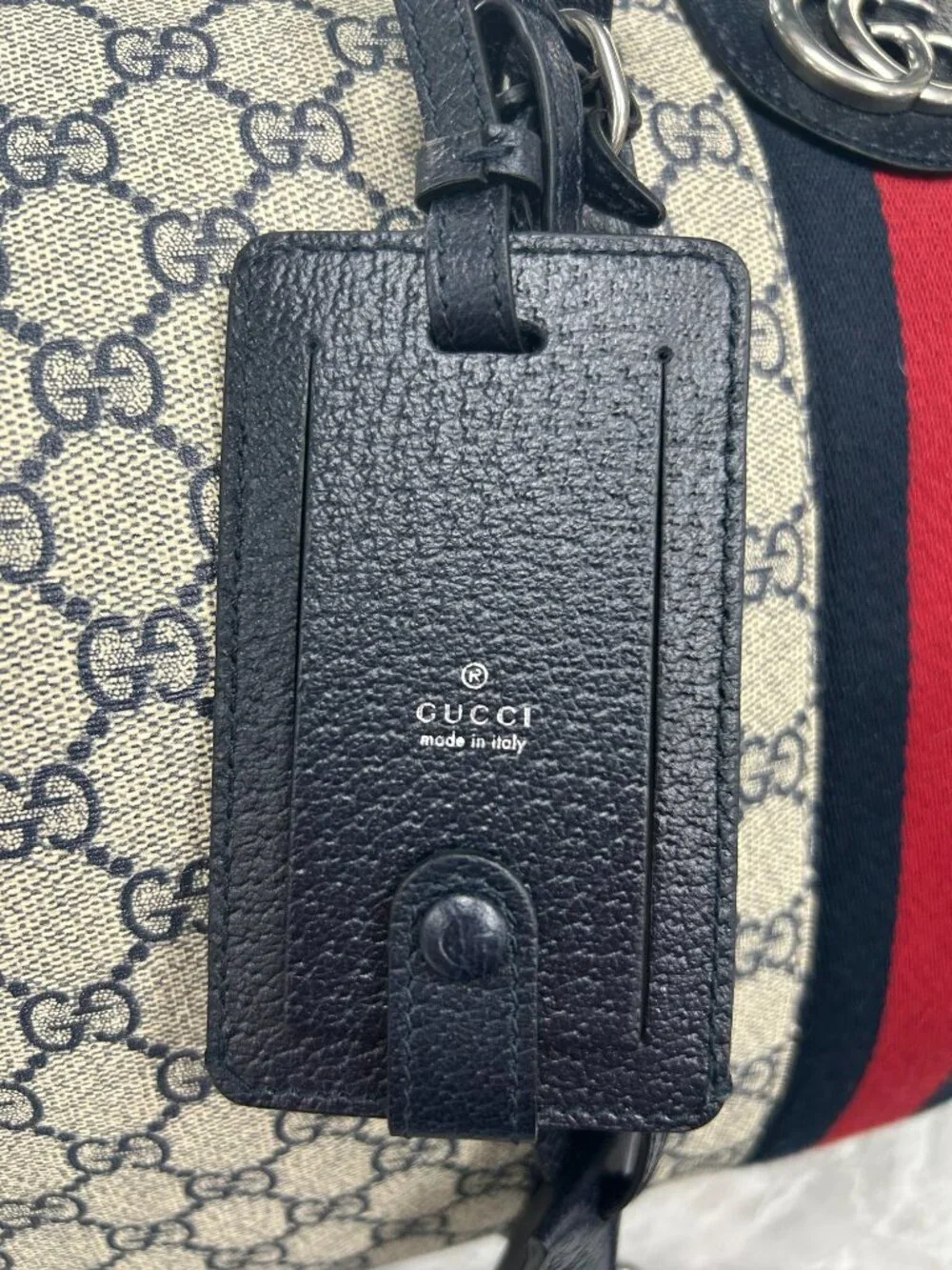 Gucci GG Supreme Boston Medium Duffle Bag w/ Entrupy
